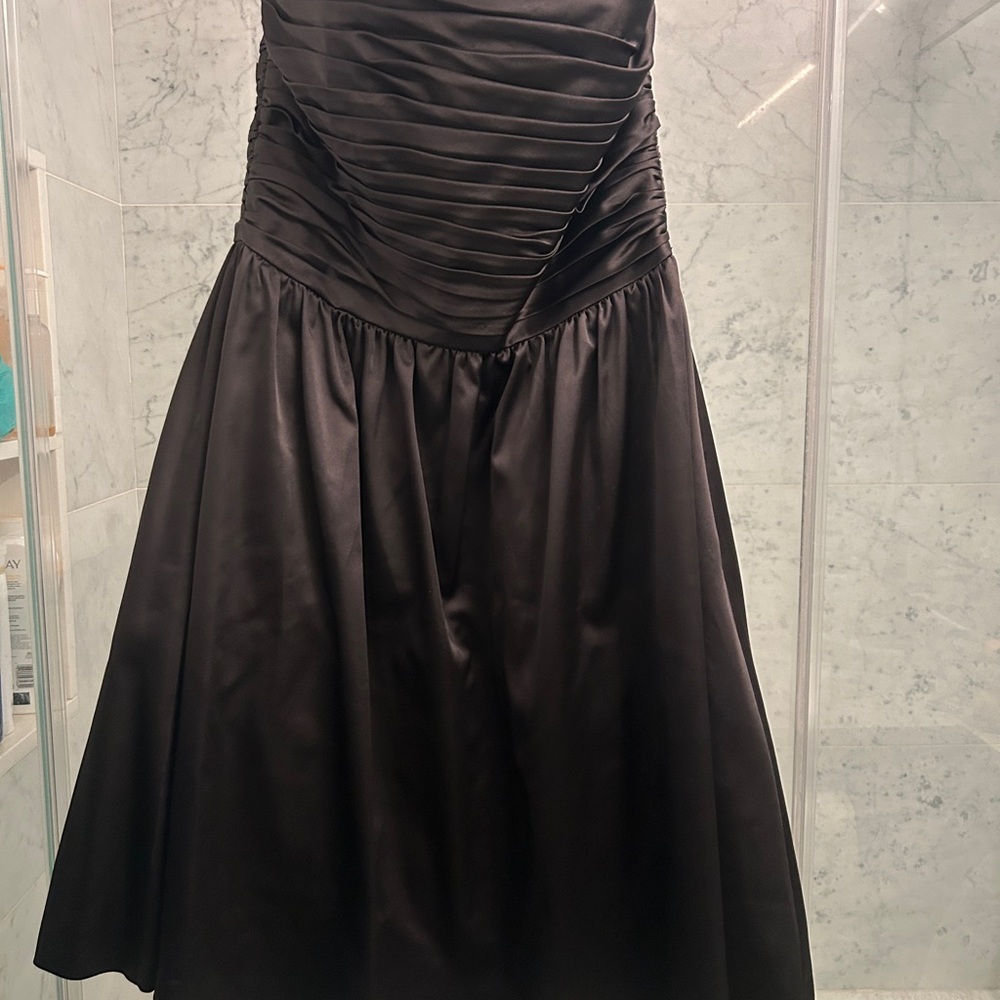 White House Black Market Strapless Black Dress